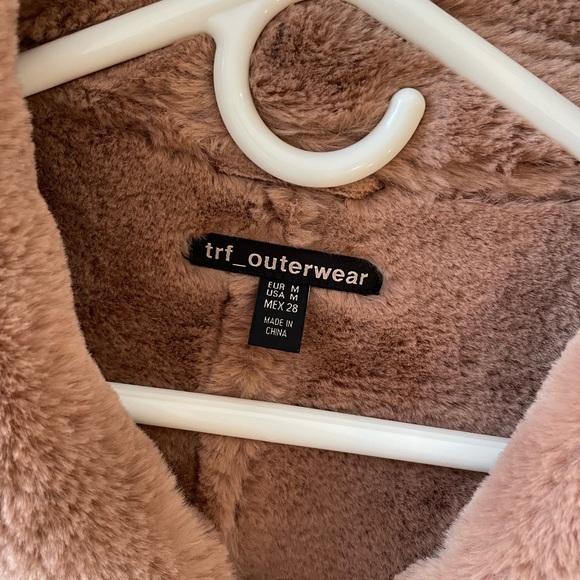 Zara faux fur jacket. Super soft fur. Cozy Very Warm!! - Picture 2 of 3